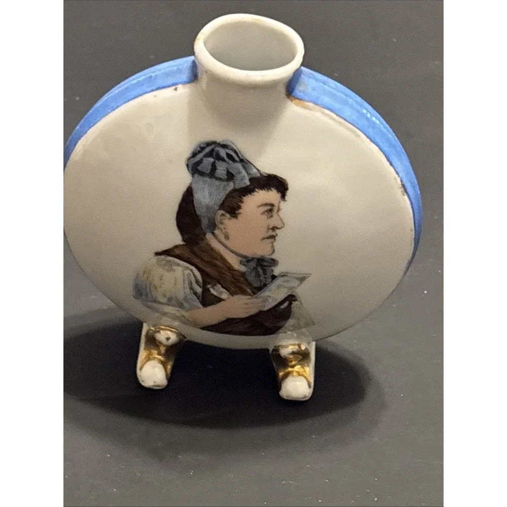 French Faience Moon Flask 4.5